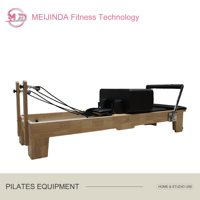 Machine de Pilates Reformer MJD M101C, cadre en bois d'érable, réglable, portable, boîte en bois, Reformer de yoga Pilates