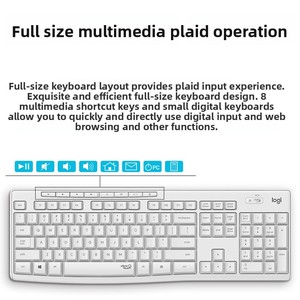 For Logitech Light Sound Series MK295 Wireless LED Backlit Keyboard Mouse <strong>Set</strong> Notebook/<strong>Desktop</strong> Home Office <strong>Computer</strong> Use in - Product Image 5