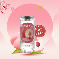 Eau minérale de source 100% naturelle avec boisson gazeuse fruitée à la saveur de pêche