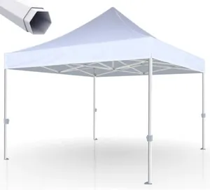 षट्भुज भारी शुल्क पॉप अप वाणिज्यिक तत्काल चंदवा तम्बू 10x10 सफेद