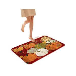 Tapis de bain Yi Yang Pumpkin en terre de diatomée, antidérapant, absorbant l'eau, pour salle de bain, entrée, décoration d'automne - Product Image 4