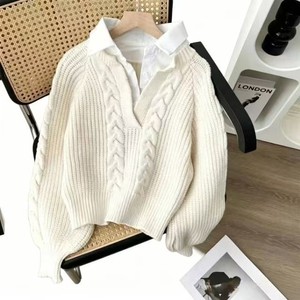 <span class=keywords><strong>Pull</strong></span>-over long boutonné pour <span class=keywords><strong>femme</strong></span>, style rétro décontracté, confortable et de haute qualité, idéal pour l'automne – Vente en gros - Product Image 3