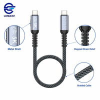 Câble USB-C vers USB-C Premium LUNG KAY 3.2 20 Gbit/s 240 W 5K pour Ordinateur Portable, Station d'Accueil, SSD – Fabrication Professionnelle OEM/ODM