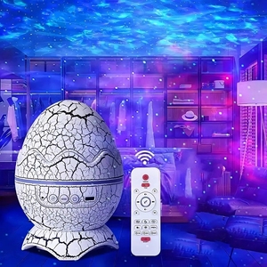 <span class=keywords><strong>Proyector</strong></span> LED de <span class=keywords><strong>cielo</strong></span> <span class=keywords><strong>estrellado</strong></span> con huevo de dinosaurio con Mini altavoz de música BT y luz nocturna de ola Oceánica para habitación de niños y adultos/Decoración de fiesta - Product Image 1