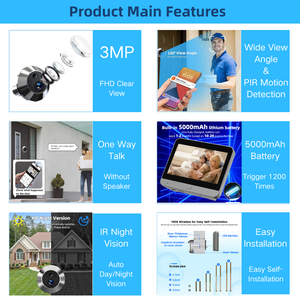 Mirilla Digital Inteligente Tuya Smartlife WiFi de 3MP con Batería, Mini Cámara Espía con Pantalla de 4.3 Pulgadas, Audio Unidireccional, Timbre de Seguridad, Cámara de Ojo de Gato - Product Image 2
