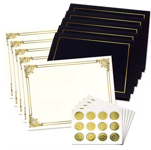 Certificados de Habilidad Impresos Personalizados con Logotipo en Relieve, Impresión de Certificados Profesionales para Programas de Capacitación - Product Image 1