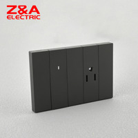 Z & A Electric P Series Commutateur de luxe USA Italie Pérou Standard Morden Board Switch Prise et interrupteur électriques pour hôtel