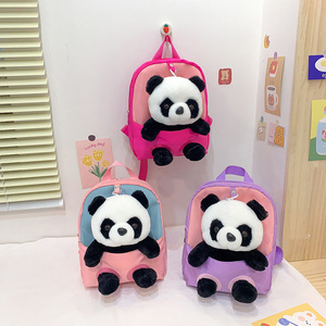 Sac d'école léger pour enfants pour la maternelle <span class=keywords><strong>cartable</strong></span> mignon en peluche 3D <span class=keywords><strong>Panda</strong></span> Cartoon pour enfants - Product Image 4