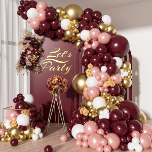 Kit DIY d'<span class=keywords><strong>arche</strong></span> de ballons en chrome <span class=keywords><strong>or</strong></span> rose <span class=keywords><strong>et</strong></span> <span class=keywords><strong>rouge</strong></span> bordeaux pour décoration de mariage <span class=keywords><strong>et</strong></span> de fête, ensemble de ballons en latex - Product Image 1
