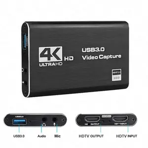 4k USB 3.0 Video Capture Card HDTV 1080p 60Hz HD Video Recorder Grabber cho PS4 OBS trò chơi ghi âm trực tiếp