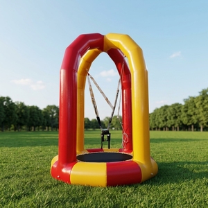 Hoogwaardige opblaasbare bungee jump <span class=keywords><strong>trampoline</strong></span> voor volwassenen met duurzaam PVC zeil, buiten, voor één persoon, opblaasbaar kasteel - Product Image 6
