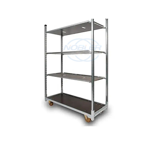 Étagères de présentation sur chariot danois, chariot à fleurs pour serre, étagère de pépinière, chariots danois, étagère de rangement robuste en bois - Product Image 3