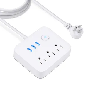 3 Outlet Power Strip Surge Protector 1700 Joules