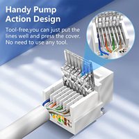 ZOERAX 1PCS Conector Keystone Cat5e Cat6 sin Herramientas, Adaptador de Módulo Keystone para Cable de Red Ethernet LAN