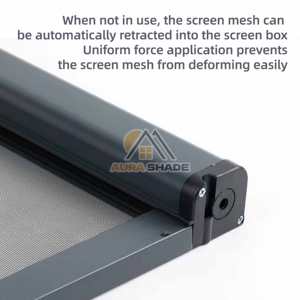 <span class=keywords><strong>Moustiquaire</strong></span> à enroulement pour fenêtre, en fibre de verre, avec cadre en aluminium, prix usine - Product Image 4