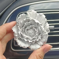 Diffuseur d'huiles essentielles en céramique parfumée à la pivoine grise en porcelaine faite à la main, diffuseur d'arômes pour voiture, plâtre aromatique, désodorisant d'air