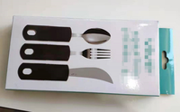 Couteau, cuillère et fourchette de table pour la réadaptation, 3 ensembles d'ustensiles écologiques sans BPA