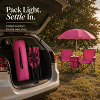 Chaise de camping pliable double en acier avec cadre en acier Oxford 600D pour l'extérieur, avec parasol amovible et sac isotherme avec sac de rangement