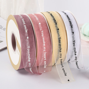 Sheer Ribbons Valentine'S Day Gift Wrapping Fabric Strips Cotton Reusable Medium Size - Product Image 1