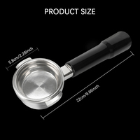1 Buah Portafilter 58Mm Kompatibel dengan Mesin E61 Group Rancilio/Expobar/Rocket 2 Telinga Portafilter dengan Keranjang Filter