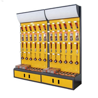 Présentoir robuste pour outils électriques, support de sol en métal perforé Volcano, étagère gondole pour magasin de détail et atelier automobile