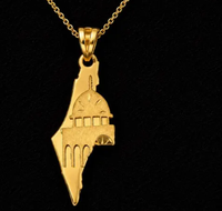 Collier en acier inoxydable 316L avec carte de la Palestine et mosquée Al-Aqsa, design élégant, collier très vendu, collier bien conçu