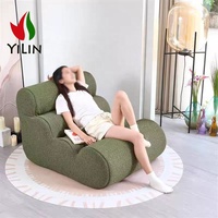 Chaise de loisirs modulaire, confortable et rembourrée en tissu doux, siège de canapé à compression unique pour le salon, l'appartement, les centres commerciaux et les hôtels
