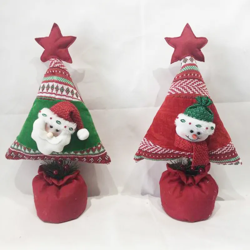 Hot Selling Christmas Party Decoration Supplies Cartoon Santa Ornaments 19" Tree Xmas Decoration