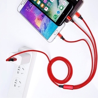 Câble Micro Usb Type C en Nylon Tressé de Meilleure Qualité pour Téléphone Mobile Android Multi Chargeur Micro Type C Câble de Charge Usb 3 en 1