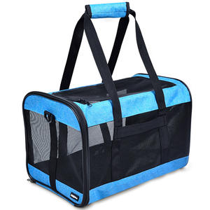 กระเป๋าใส่สัตว์เลี้ยงแบบพกพา คลาสสิก ปรับได้ พับได้ ระบายอากาศดี ปิดด้วยซิป ผลิตจากผ้า Oxford นุ่ม ได้รับการรับรองจากสายการบิน เป็นมิตรกับสิ่งแวดล้อม - Product Image 4