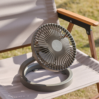 2022 alimenté par batterie personnelle, utilisé dans les tentes avec crochet de suspension, ventilateur de plafond de table de bureau Rechargeable avec lumière led