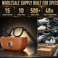 Lunettes Intelligentes Sans Fil Style Meta avec Caméra IA, Commande Vocale, Étanchéité IPX-5, Traduction en Temps Réel, Appel Vidéo HD 1080P