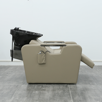 Fauteuil de lavage de cheveux électrique réglable en céramique pour salon de beauté professionnel, avec massage intégré et fonction spa moderne