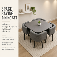 Ensemble de salle à manger moderne de luxe pour restaurant : 1 table et 4 chaises, meubles de salon, tables en bois, chaises en métal