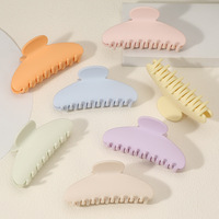 Vente en gros de pinces à cheveux en plastique PC de 11 cm, accessoires de cheveux pour femmes, tendance et simples, pinces à cheveux de couleur unie, logo personnalisé