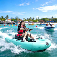 Nouveau modèle de bateau kart électrique et à essence, résistant à la corrosion, en fibre de verre, longue durée de vie, 2 places, pour divertissement aquatique
