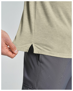 Camisetas YIYI Transpirables, que Absorben la Humedad y son Amigables con la Piel para Hombre, Cuello Redondo, Corte Holgado, Mezcla de Lana Merino y Lyocell, <span class=keywords><strong>Manga</strong></span> <span class=keywords><strong>Corta</strong></span> - Product Image 5