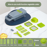 Mandoline multifonctionnelle 16-en-1 pour cuisine : coupe-oignon, râpe, trancheuse, hachoir à légumes