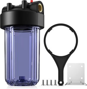 10 "X 4.5" <span class=keywords><strong>maison</strong></span> entière grand boîtier de <span class=keywords><strong>filtre</strong></span> à eau purificateur de Filtration d'eau pour toute la <span class=keywords><strong>maison</strong></span> 1045 grand système de <span class=keywords><strong>filtre</strong></span> à eau de sédiments PP - Product Image 2
