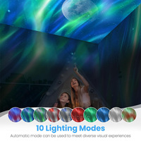 Projecteur de Galaxie pour Plafond, Lampe avec 8 Sons Apaisants, Projecteur d'Aurore et de Lumière Étoilée, Lumière d'Ambiance Nocturne, Projecteur de Galaxie en Forme de Capsule Spatiale
