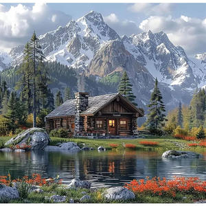 Giardino naturale casa 5D fai da te pittura <span class=keywords><strong>diamante</strong></span> kit pieno trapano arte artigianale con punti quadrati per il paesaggio e decorazioni per la casa - Product Image 1