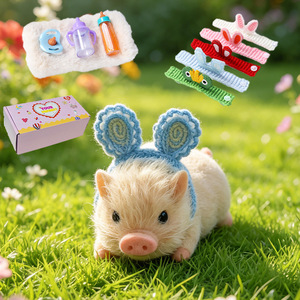 Muñeco de <span class=keywords><strong>Silicona</strong></span> Realista de <span class=keywords><strong>Cerdito</strong></span>, Juguete Antiestrés para Oficina, Adorable <span class=keywords><strong>Cerdito</strong></span> de Peluche - Product Image 4