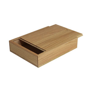 Fsc Onafgewerkte Eiken Houten Doos Met Schuifdeksel, Kleine Houten Opbergkratten Container Lege Geschenkdozen - Product Image 1