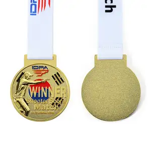 전문 메달 제조 도매 금속 메달 슈팅 챔피언십 상 기념품 배지 스포츠 메달 및 트로피