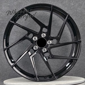 ล้อแม็กซ์รถยนต์แบบฟอร์จ ขอบหลายก้าน 5x112 5x114.3 สีดำหน้าเจียร สำหรับรถเบนซ์ - Product Image 5