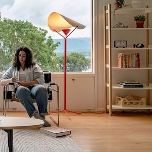 Y-Shaped <b>Floor</b> <b>Lamp</b> Led Light Source Red <b>Orange</b> Black White Indoor Outdoor Living Room <b>Lamp</b> - Product Image 1