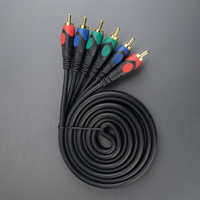 Cable de Audio y Video RCA de 1.5M, 3 RCA Macho a Macho, Cable Compuesto AV, Cobre Libre de Oxígeno para DVD, TV, Decodificador, Cine en Casa