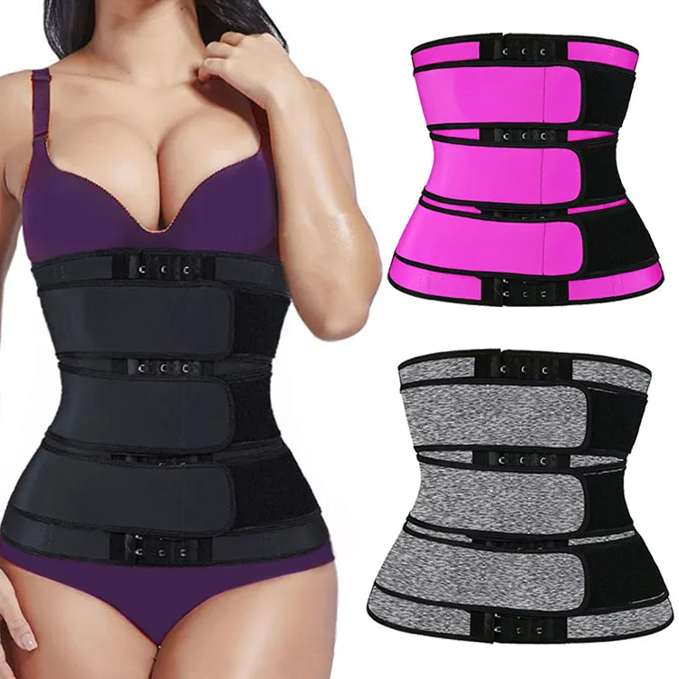 Corset amincissant pour femmes, ceinture de sudation, Double contrôle, ventre, perte de poids,