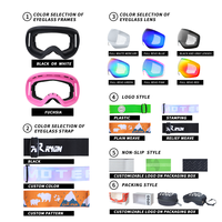 Yijia Lunettes optiques de ski goggle de snowboard double objectif lunettes de snowboard anti-UV lunettes de ski pour femme homme