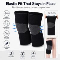 Genouillère de compression en fibre de bambou, élastique, antidérapante, légère, pour la marche, l'exercice quotidien et le confort des articulations